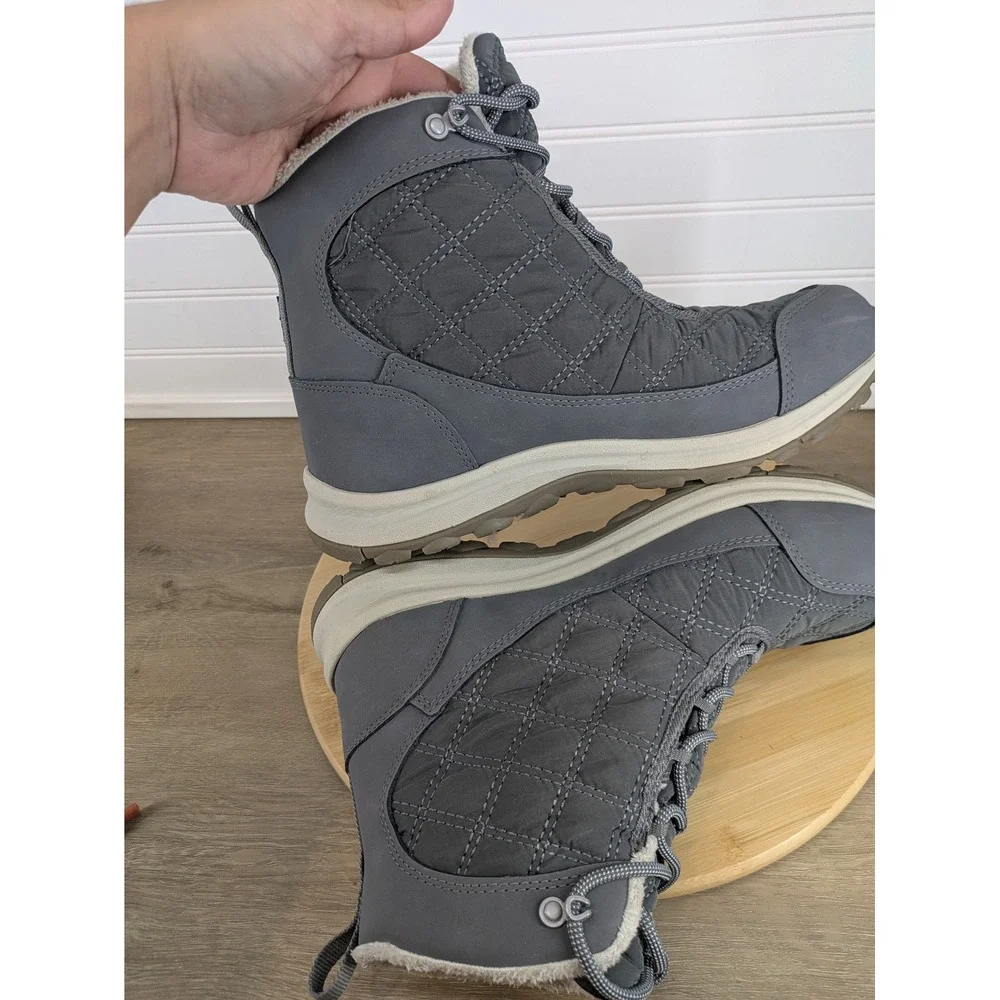 KEEN Terradora‎ II Waterproof Boots Women's 10.5 Gray Quilted Winter Thermal -25